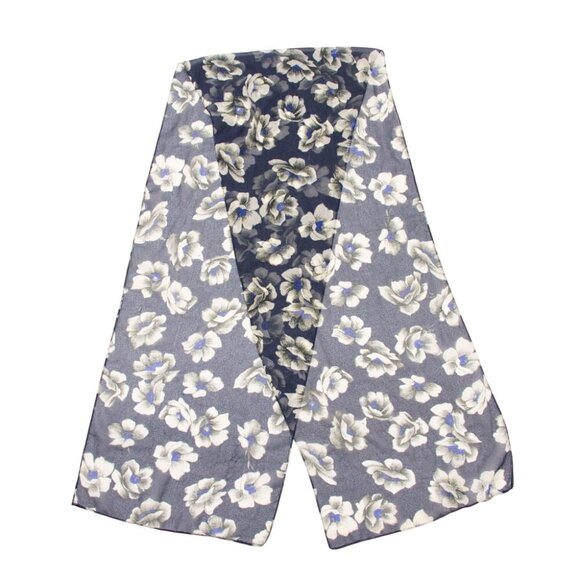 Jaclyn Smith Floral Print Sheer Scarf 60" X 11" 100% Polyester Made In Italy Wom - Picture 1 of 1